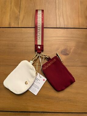 lululemon athletica Red & White Key and Card Holder Set